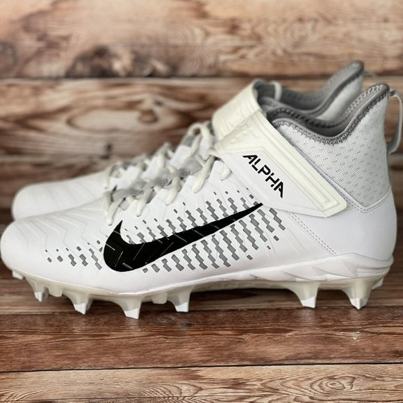 Nike Alpha Menace Pro 2 WIDE Mid Cleats BV3951-100 Size 12.5 White -New No Box main image 10